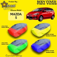 HIJAU MERAH MAZDA 5 Two Tone Car Cover Black Color Combination MAZDA 5 Dual Color Body Cover Red Yel