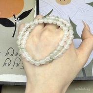 Crystal Bracelet Natural Stone Double Circle Tianshan Jade Simple Circle Bracelet Original Jewelry I