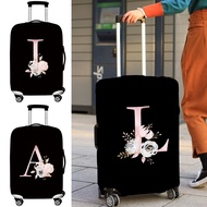 Luggage Cover Suitcas Protective 26-32 Inch Trolley Baggage Elastic Dust Cover Pink Flower Letter Pr