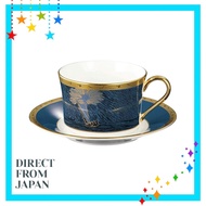 Noritake Cup & Saucer (for coffee and tea) 245cc Moomin Moominpappa Goes to Sea, 1 piece, Blue Bone 
