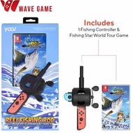 nintendo switch reel fishing rod bundle with star world tour (english zone 1)