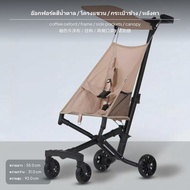รถเข็นเด็กแบบพับได้ขนาดกะทัดรัด รุ่น T18 น้ำหนักเบา เหมาะสำหรับเดินทาง สามารถพับด้วยมือเดียว โครงสร้