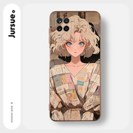 JURSUE Shockproof Cute Funny Lucu Cartoon Anime Soft Phone Case for SAMSUNG A03 A12 M12 F12 A13 A32 A51 M40S A515F A52 4G 5G