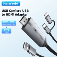 Lemorele LD36 Type-C to HDMI cable 1080P 60Hz Plug and play driver free support for Samsung Huawei M