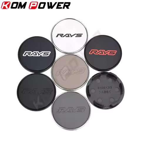 4PCS OD 53MM / ID 48MM Wheel Center Cap VOLK RAYS Logo Emblem Rim Cover Cap Wheel Hub Cap