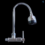 [GA] 360° Kitchen  Faucet Stainless Steel Flexible Swivel Nozzle Sink Cleaning S [TH]