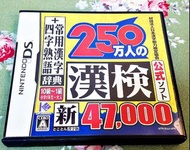 (缺貨中) NDS DS 250萬人的漢檢 日本漢字能力檢定協會 任天堂 3DS 2DS 主機適用 庫