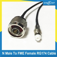 New N Male Plug Switch FME Female Jack RG174 pigtail Cable 20CM