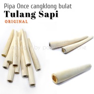 Pipa Rokok Once Cangklong Tulang Sapi Premium Full Bulat Dengan Ring