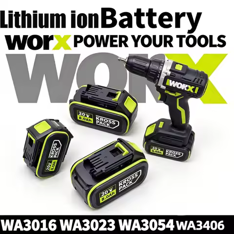 Original 20V 6.0Ah/8.0Ah Battery for WORX Series Power ,Tools with LED Indicator,for WU279 WU182 WU6