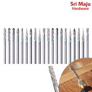 MAJU 3x3 (20's) Solid Carbide Burr Rotary File Set Drill Die Grinder Carving and Drilling Mata Ukir 