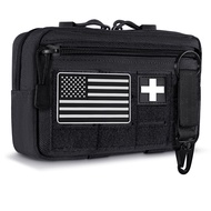 Molle Admin Pouch, Military Men Horizontal Belt Bag Utility Tactical Gear EDC Tool Organizer Pouches