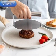 OHWK Smash Burger Press, No Rust Round Stainless Steel Grill Press, Grill Press Stainless Steel Burg
