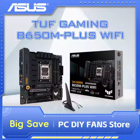 ASUS TUF GAMING B650M PLUS WIFI New AMD B650 DDR5 Socket AM5 mATX 24.4×24.4cm PCI-E 4.0 128GB