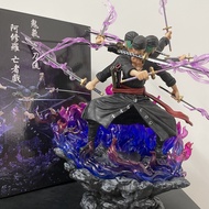 One Piece Zoro GK Kyutoryu Ashura Bakkei Nine Sword Style 33cm One Piece Figure Zoro Figure Zoro Nin