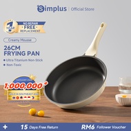 Simplus 26cm Frying Pan Ultra Titanium Non-Stick Scratch-Resistant Durable Die-Cast Aluminum Healthy
