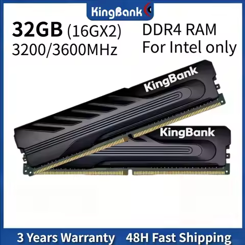 Original KingBank Ram DDR4 16GBX2 3200/3600MHz Hynix Chip Desktop Gaming Memory with Black Heat Sink