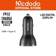 Mcdodo CC567 Aurora Series 95W USB-A + USB-C Digital Display PD Car Charger