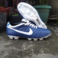 sepatu sepak bola nike biru kulit sapi asli