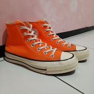 Sepatu Sneakers C*nv£r$£ 70's Hi Total Orange size - 38 fit to 39