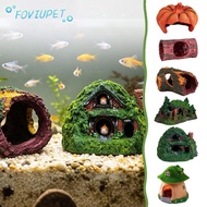 FOVIUPET Hideout Cave, Resin Realistic Small Shrimp Shelter, Creative Microlandscape Ornaments Non-t