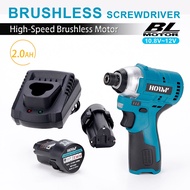 Rechargeable 120N Drill Driver Cordless Brushless Impact Drill Power Tools Set Screw Wireless Screwdriver 2000MA DIY Power Tool High Torque Screw Jack For Makita 12V battery
