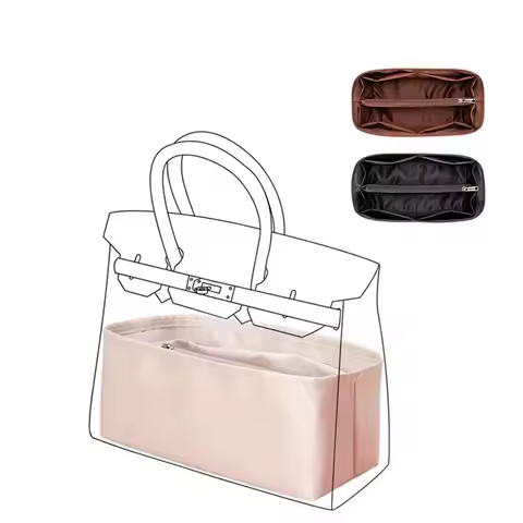 Bag Organizer Insert Stereoscopic Nylon Material Suitable For Hermes H-Birkin 25 30 35 Handbag Stora