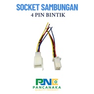 4-PIN Socket Connector, Motorcycle Cable Connector, Motorcycle Electrical Socket - 1 PCS