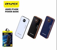 AWEI p143k 10000MAH 22.5w雙輸出電量顯示移動電源