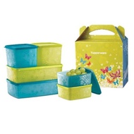Tupperware Fridge Buddy Set (6) Blue/Green 400ml/800ml/1.3L