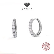 DAVINA Ladies Aurora Earrings Sterling Silver 925 - Anting Wanita Perak S925 Bulat Hoop Hoops