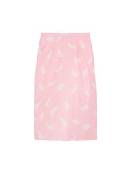 KLOSET Kittens Print Skirt (AT21-S002) กระโปรงลายลูกแมว