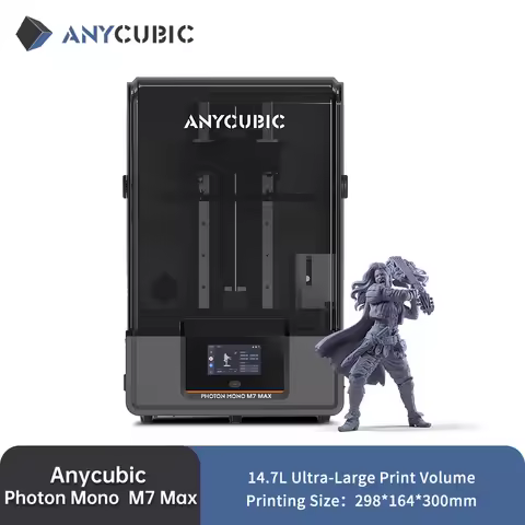ANYCUBIC Photon Mono M7 Max AE AE Version 7K Mono LCD 3D Printer 14.7L Ultra-Large Print Volume LCD 