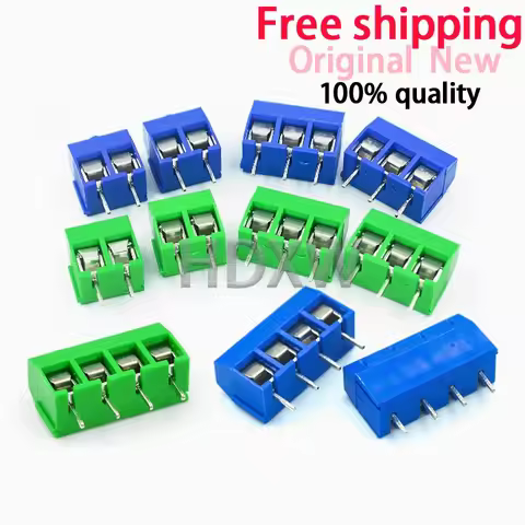10/50PCS PCB Terminal Block Connector Pitch 5.0mm KF301 Straight Pin 2P 3P 4p Screw PCB Terminal Blo