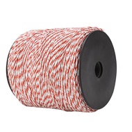500M White& Red Electric Livestock Fence Wire Stainless Steel Conductive Rope Fence Wire Roll Fen