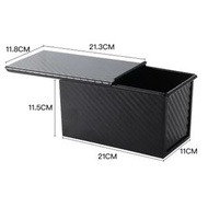 金色碳鋼波紋帶蓋吐司盒烘焙工具麵包模具吐司盒土司烘焙蛋糕模具