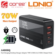 LDNIO A4808Q 70W / A4809C 100W  LED DISPLAY DESKTOP CHARGER PD SUPER FAST CHARGING DESKTOP CHARGER L