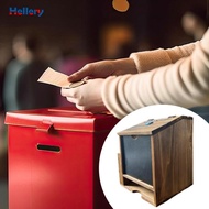 [Hellery] Wood Suggestion Box Utility Chalkboard Surface Storage Container Letter Box Ballot Donatio