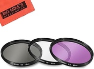 55mm Multi-Coated 3 Piece Filter Kit (UV-CPL-FLD) for Nikon Nikon D3400. D5600 with 18-55MM AF-P DX,