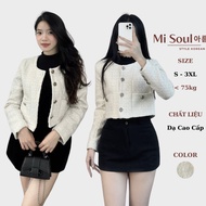 MiSoul BigSize Round Neck Crochet Tweed Evening Dress, Women's Cream Color Long Sleeve Evening Dress