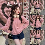 AN442-2XL Pink Hooded Long-Sleeved Shirt Set Shorts The Alner Label Size 2XL