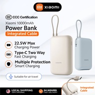 【CCC Certified】Xiaomi Powerbank 10000 / 20000mAh (Integrated Cable) | 22.5W Max Power | USB-C Two-Wa