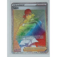 Pokemon leon hyper rare rainbow vivid voltage trainer supporter card