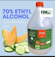 Alcohol 70% 1 Galon 3.2 L with Scent ( Angels Breath , Cucumber Melon )