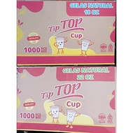 GLASS CUP 18OZ & 22OZ SLIM CONTENTS 1000 PCS TIP TOP