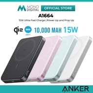 ANKER A1664 MAGGO POWER BANK 10000MAH 15W WITH ULTRA FAST CHARGE | ERGONOMIN DESIGN | WIRELESS CHARG