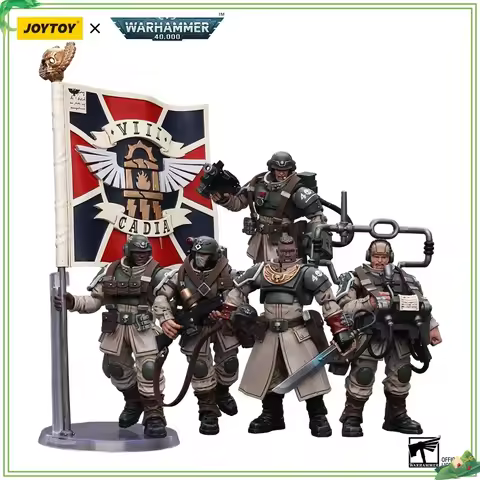 JOYTOY 1/18 Action Figures Anime 10.7cm Astra Militarum Cadian Command Squad Veteran with Medi-pack 