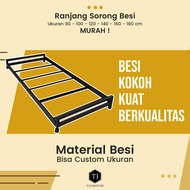 Ranjang Besi Sorong / Tempat Tidur Besi / Divan Besi / Double Bed Minimalis 140x200 cm dan 160x200 cm (Bisa Custom Ukuran)*