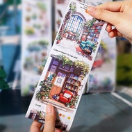 [Gongjin] Washi Tape EST Encountering Slow Time Large Sticker Scenery Background Sticker