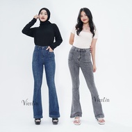 VIERLIN - Jeans 3318 3319 HW FLARE JEANS